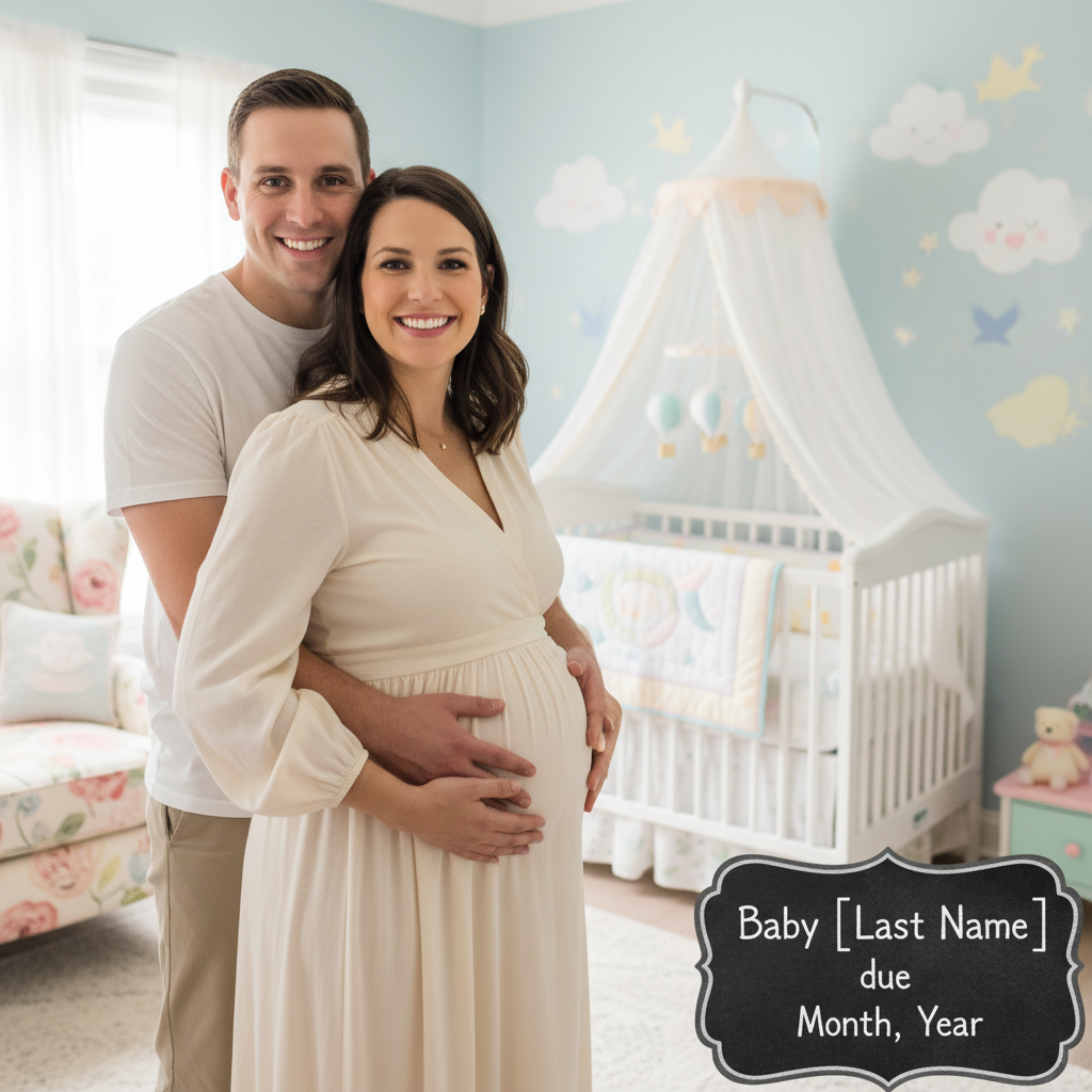 출산 공지 사진 예시 1